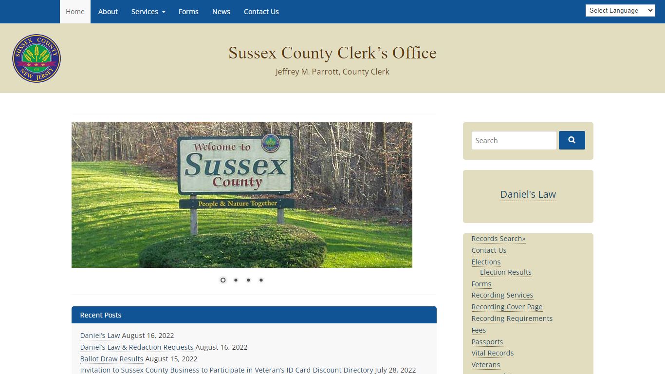 Sussex County Clerk’s Office | Jeffrey M. Parrott, County Clerk